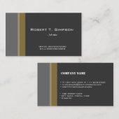カッコいい、エレガントプロフェッショナル黒/グレーのプロファイル 名刺 (正面/裏面)