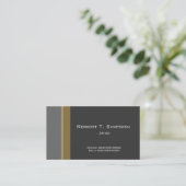 カッコいい、エレガントプロフェッショナル黒/グレーのプロファイル 名刺 (スタンド正面)