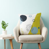 カッコいい、トレンディー、モダン、メンフィスの青緑の幾何学的 クッション (椅子)