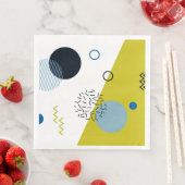 カッコいい,トレンディー,モダン，メンフィス青幾何学模様 (インサイチュ)