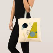 カッコいい,トレンディー,モダン,メンフィス青幾何学模様 トートバッグ (正面(商品))