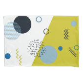 カッコいい,トレンディー,モダン,メンフィス青幾何学模様 枕カバー (正面)