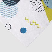 カッコいい,トレンディー,モダン，メンフィス青幾何学模様 薄葉紙 (詳細)