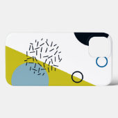 カッコいい,トレンディー,モダン,メンフィス青幾何学模様 Case-Mate iPhoneケース (裏面 (横))