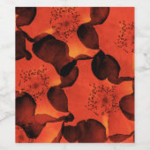 カッコいい,トレンディー,ユニーク花のパターンのデジタルアート ワインラベル (シングルラベル)