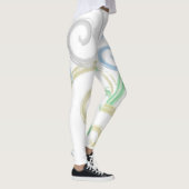 カッコいい、トレンディー、波モダンの水色ブラシ レギンス (右)