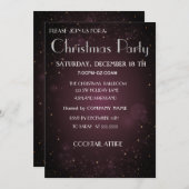 カッコいい,トレンディー，美しい，紫色のクリスマスインビタティ 招待状 (正面/裏面)