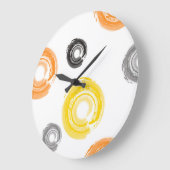 カッコいい、トレンディー、都市、モダンな絵筆の芸術 ラージ壁時計 (傾斜)