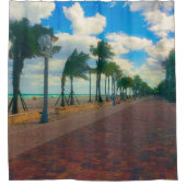 カッコいい&ブリーズアットハリウッドビーチ シャワーカーテン (正面)