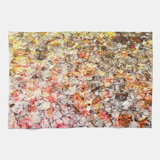 カッコいい、モダンカラフル抽象芸術の背景 キッチンタオル (横)