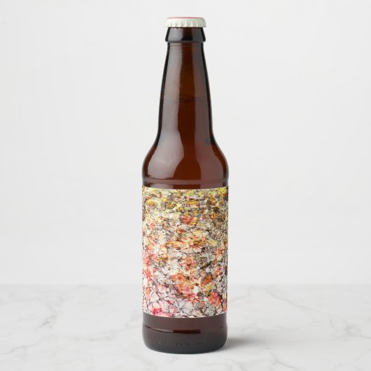 カッコいい、モダンカラフル抽象芸術の背景 ビールラベル (正面)