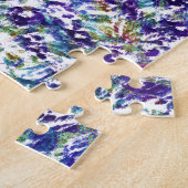 カッコいい、モダントレンディーカラフル抽象芸術の背景 ジグソーパズル (側面)