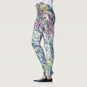 カッコいい、モダントレンディーカラフル抽象芸術の背景 レギンス (左)