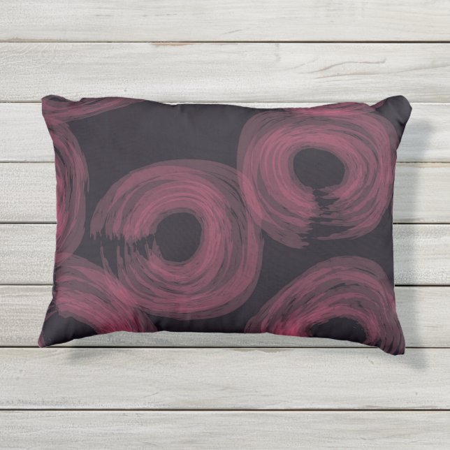 カッコいい,,モダントレンディー水彩ブラシイラストレーション アウトドアクッション (裏面)