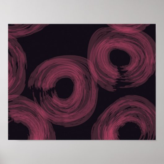 カッコいい,,モダントレンディー水彩ブラシイラストレーション ポスター (正面)