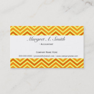 カッコいい,,モダントレンディー黄金の黄色のシェブロンの成功 名刺