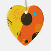 カッコいい,モダントレンディー,都市メンフィスイラストレーション セラミックオーナメント (右)