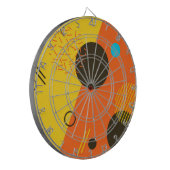 カッコいい,モダントレンディー，都市メンフィスイラストレーション ダーツボード (正面左)