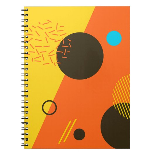 カッコいい,モダントレンディー，都市メンフィスイラストレーション ノートブック (正面)