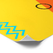 カッコいい,モダントレンディー，都市メンフィスイラストレーション ポスター (角)