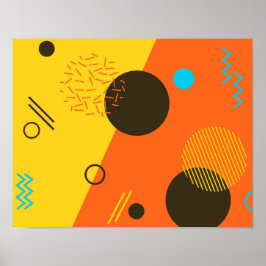 カッコいい,モダントレンディー，都市メンフィスイラストレーション ポスター