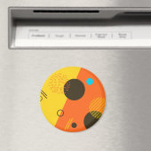 カッコいい,モダントレンディー，都市メンフィスイラストレーション マグネット (インサイチュ (食洗機))