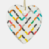 カッコいい, モダン,カラフル,トレンディー円の幾何学的 セラミックオーナメント (右)