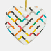 カッコいい, モダン,カラフル,トレンディー円の幾何学的 セラミックオーナメント (正面)