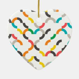 カッコいい, モダン,カラフル,トレンディー円の幾何学的 セラミックオーナメント