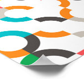 カッコいい, モダン,カラフル,トレンディー円の幾何学的 ポスター (角)