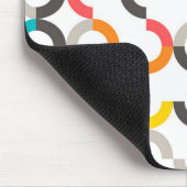 カッコいい, モダン,カラフル,トレンディー円の幾何学的 マウスパッド (コーナー)