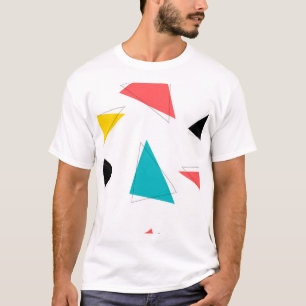 カッコいい、ユニークで、粋な、都市多彩な三角形 Tシャツ