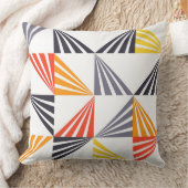 カッコいい、ユニークで、粋な、都市、多彩な三角形 クッション (ブランケット)