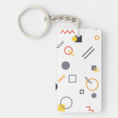 カッコいい,ユニークトレンディー，都市抽象芸術イラストレーション キーホルダー (正面)