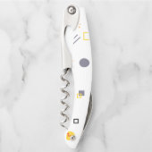 カッコいい,ユニークトレンディー，都市抽象芸術イラストレーション ソムリエナイフ (正面)