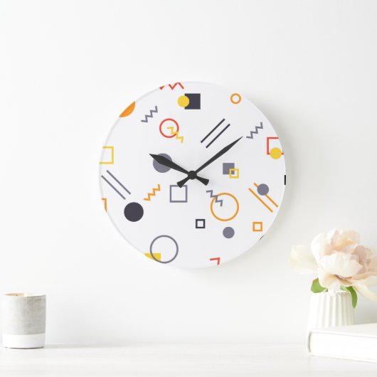 カッコいい,ユニークトレンディー,都市抽象芸術イラストレーション ラージ壁時計 (ホーム)