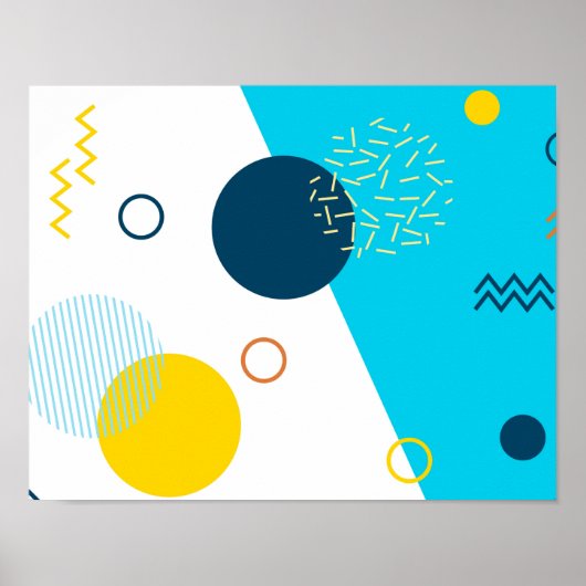 カッコいい,ユニークトレンディー,都市,メンフィスイラストレーション ポスター (正面)