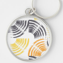 カッコいい,ユニーク,トレンディー，都市のカラフルブラシストローク キーホルダー