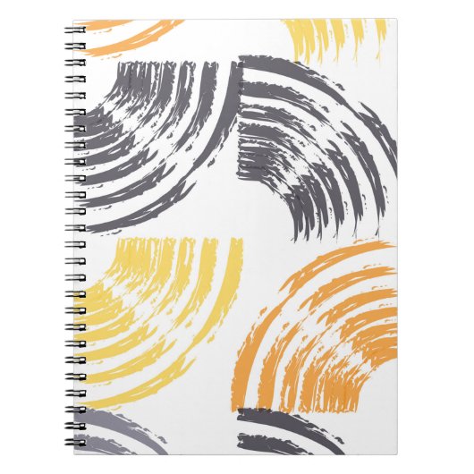 カッコいい,ユニーク,トレンディー，都市のカラフルブラシストローク ノートブック (正面)