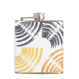 カッコいい,ユニーク,トレンディー，都市のカラフルブラシストローク フラスク