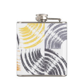 カッコいい,ユニーク,トレンディー，都市のカラフルブラシストローク フラスク (裏面)