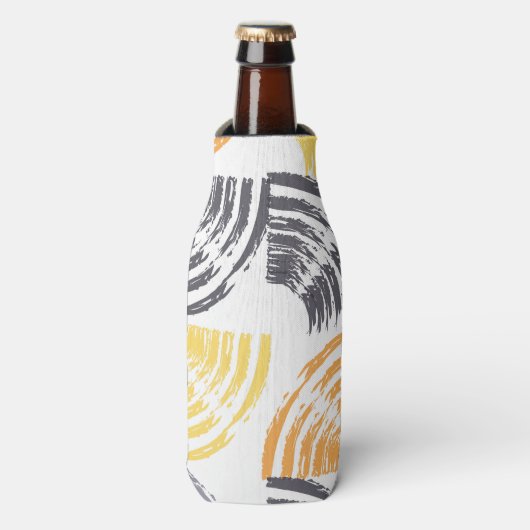 カッコいい,ユニーク,トレンディー，都市のカラフルブラシストローク ボトルクーラー (ボトル正面)