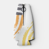 カッコいい,ユニーク,トレンディー，都市のカラフルブラシストローク ボトルクーラー (裏面)