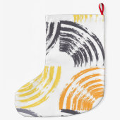 カッコいい,ユニーク,トレンディー，都市のカラフルブラシストローク ラージクリスマスストッキング (裏面)