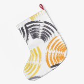 カッコいい,ユニーク,トレンディー，都市のカラフルブラシストローク ラージクリスマスストッキング (裏面 (吊り時))