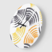 カッコいい, ユニーク,トレンディー，都市カラフルブラシストローク ラージ壁時計 (傾斜)