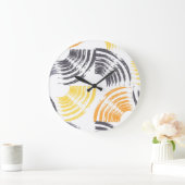 カッコいい, ユニーク,トレンディー，都市カラフルブラシストローク ラージ壁時計 (ホーム)