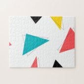 カッコいい、ユニーク、トレンディー、都市カラフル三角形 ジグソーパズル (横)