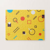 カッコいい,ユニーク,トレンディー，都市幾何学メンフィス ジグソーパズル (横)