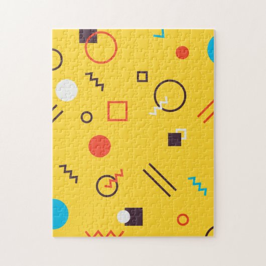 カッコいい,ユニーク,トレンディー，都市幾何学メンフィス ジグソーパズル (縦)